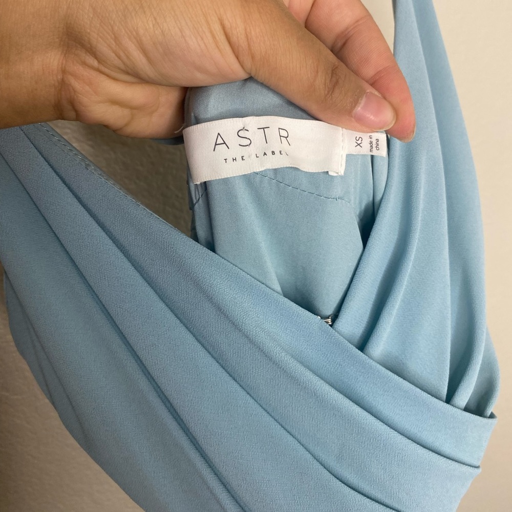 ASTR the Label Chiffon Holland Maxi Dress w/ Ruffle Detail in Soft Blue, Size XS - Picture 7 of 7